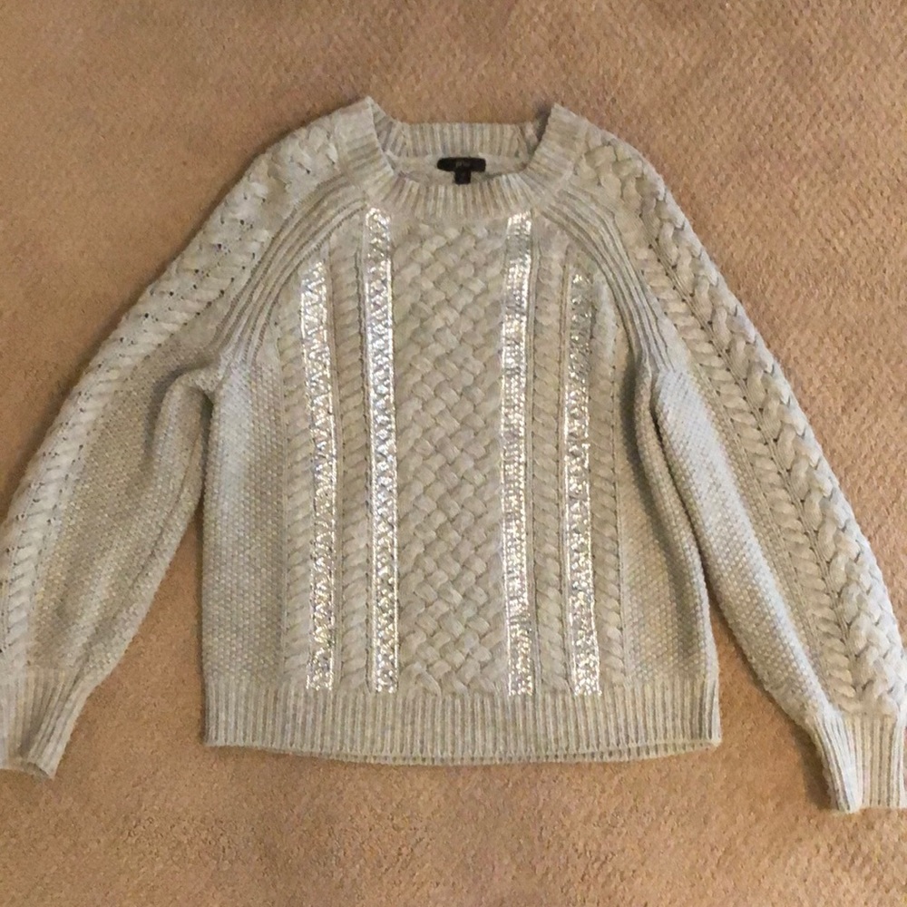 J. Crew Sequin Wool Sweater